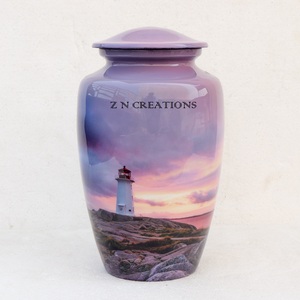 Urna de cremación de aluminio personalizada de alta calidad hecha a mano por técnica de fundición para cenizas de adultos con opciones de impresión personalizadas - Product Image 3