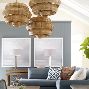 Top des tendances de haute qualité grandes lampes suspendues en rotin faites à la main vintage africaines à 3 niveaux du Vietnam - Product Image 4