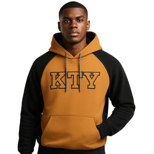 Sudadera con Letras Bordadas Alpha APA, Premium, Color Dorado Antiguo y Negro, Mangas Raglán, Ropa de Fraternidad Griega, Divine Nine, Ropa HBCU - Product Image 1