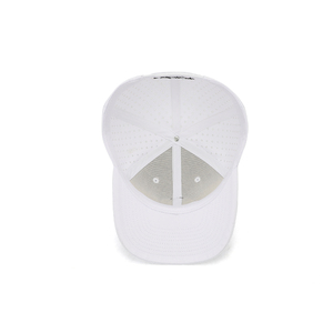 Casquette de baseball personnalisée 6 panneaux blanc unisexe, polyester/coton broderie laser trou perforé en caoutchouc casquette de baseball chapeaux de sport - Product Image 6