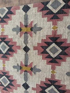 100% alfombras de yute de lana de lujo bordado geométrico Vintage diseño Floral alfombra hogar sala de estar cocina mejor calidad alfombra al por mayor - Product Image 3