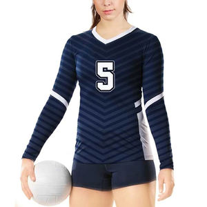 Uniformes unisexes personnalisés imprimés en usine vêtements de volley-ball rouges à manches courtes vente chaude pour les femmes - Product Image 5