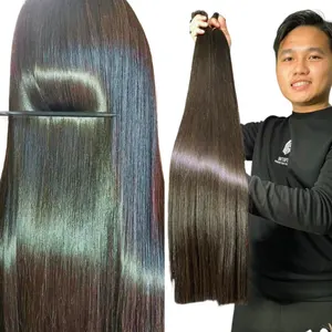 Bonne qualité naturel noir trame droite cheveux pas de processus chimique Extensions de cheveux humains 8 pouces à 34 pouces disponibles