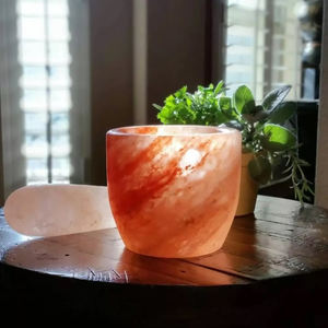 Juego de herramientas de especias de sal del Himalaya Natural tallada reutilizable ecológica moderna cocina sala de estar caja de mortero artesanías naturales - Product Image 5