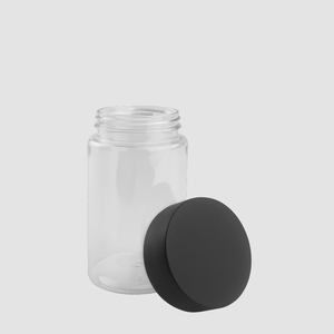 Tapa negra transparente Tarros de plástico PET Redondo 8 oz Embalaje personalizado Fabricante de Vietnam Contenedor M0341 - Product Image 2