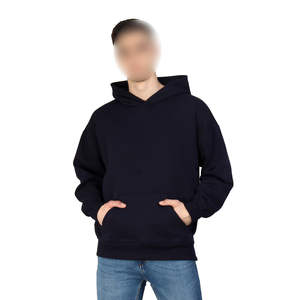 เสื้อฮู้ดผู้ชายผ้าฝ้าย 100% ทรงโอเวอร์ไซส์ ดีไซน์ทรงบ็อกซี่ พร้อมฮู้ดแบบครอป สำหรับฤดูใบไม้ร่วง - Product Image 1