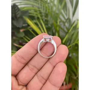925 Silver Rose <b>Quartz</b> Crystal <b>Ring</b> - Product Image 4