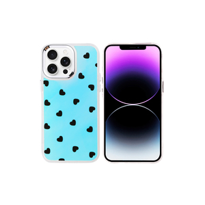 Coque de protection antichoc en silicone souple TPU Netzy de luxe avec motif cœur électroplaqué pour iPhone 14 Pro Max - Product Image 1