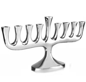 Magnifique design élégant, chandelier de Hanoucca, support de bougie, poli, traditionnel, classique, écologique, durable, Saint-Valentin - Product Image 3