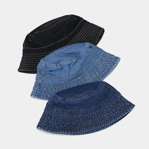 High Quality Custom Bucket <b>Hats</b> Acid Wash Style Solid Embroidery Button Ripped Travel Party Lightweight Breathable 100% Cotton - Product Image 5