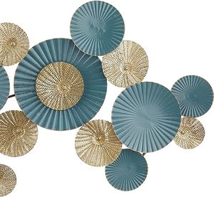 Décoration murale en métal Parfait pour vivre Suspension en métal doré - Product Image 5