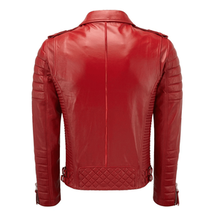 Veste de moto en cuir véritable gris de style motard avec veste de moto en cuir de course sur piste protégée CE blindée pour hommes - Product Image 4