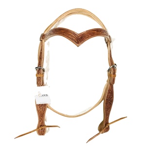 Qualité supérieure sculptée à la main personnalisée Headstall Western Horse Prix compétitif Accessoire d'équitation en cuir - Product Image 1