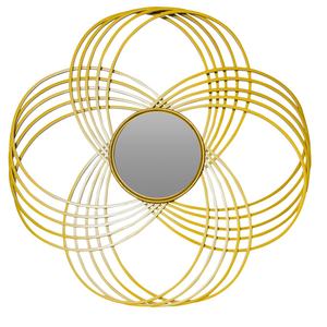 Miroir mural vintage KSN Art Déco doré avec un style et un motif uniques, en fer et en verre décoratif pour Pâques et Bar Mitzvah - Product Image 2