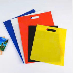 Bolsa de compras de transporte de tela no tejida personalizada al por mayor bolsa de corte en D colorida no tejida ecológica personalizada profesional - Product Image 2