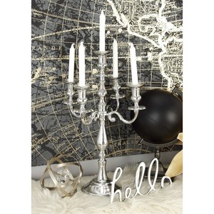 Candelabros SHINE bellamente detallados disponibles en plata y oro diseñados para decoración navideña y cenas sofisticadas - Product Image 4