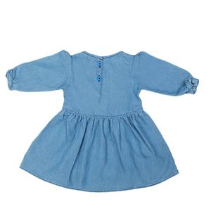 Robe en jean brodée pour filles - Bleu - Product Image 5