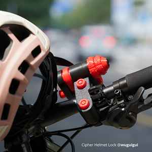 Kit de verrouillage de casque portable Cipher, cadenas à combinaison en alliage avec câble pour vélo - Product Image 1