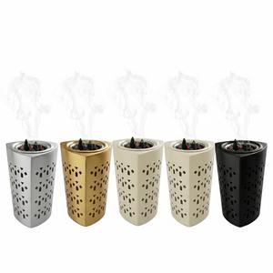 Brûleur d'encens en acier inoxydable avec des motifs géométriques élégants pour une diffusion d'arômes douce, design durable pour un usage quotidien - Product Image 6