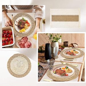 Meilleur thème jacinthe d'eau coton naturel toile de jute eau fait main paille rotin napperon meilleur pour les fêtes et autres occasions - Product Image 6