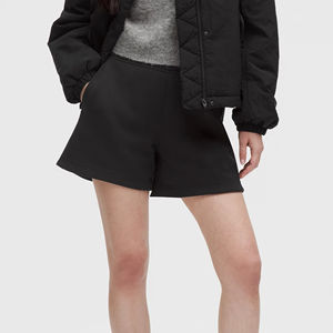 Short pour femme 100% coton de haute qualité logo imprimé bouffant 3D personnalisé avec poches latérales short streetwear de couleur unie pour femme - Product Image 4