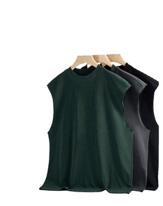 Camiseta sin mangas deportiva de moda de verano para hombre, camisetas sin mangas holgadas de algodón pesado para hombre, chaleco sin mangas para hombre joven - Product Image 2