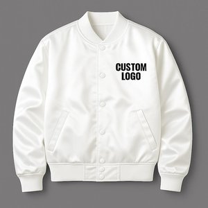 Chaqueta Satinada Ligera y Brillante con Cierre, Chaqueta Casual para Hombre y Mujer, Chaquetas Universitarias con Bordado Técnico - Product Image 1