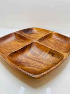 Plato de madera hecho a mano, plato de madera natural duradero, perfecto para servir comidas, aperitivos o agregar encanto rústico a su Mesa - Product Image 2