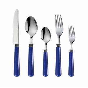 Couverts en acier inoxydable plaqués couleur or à manche rond, couverts allant au lave-vaisselle pour mariage à la maison, café, ensemble de 4 - Product Image 4