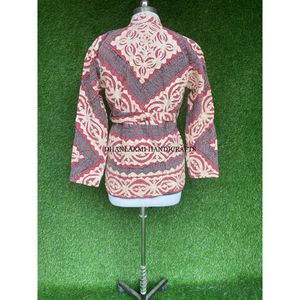 Indian Cotton Kantha <b>Jacket</b> Quilted Embroidered Patchwork Design Unisex Winter Coat Bohemian <b>Kimono</b> Style Knitted Overcoat - Product Image 6