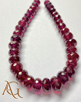 Perles rondes facettées en corindon rouge rubis en gros, provenance Chine, pour la fabrication de bijoux, cristal de quartz synthétique, brin de perles