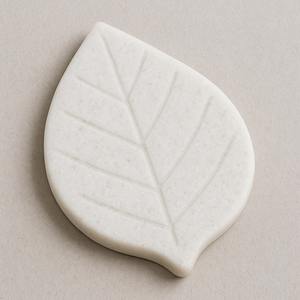 New Handcrafted Luxury White Marble <b>Coaster</b> Elegant Water Droplet Design Natural <b>Drink</b> Pad Minimalist Tabletop Mat Base Holder - Product Image 5