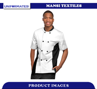 Uniformes de Verano para Hotel, Unisex, Color Verde, Personalizados al por Mayor, Chaqueta de Chef de Manga Larga, Polialgodón Viscosa, Uniformes para Restaurante y Bar