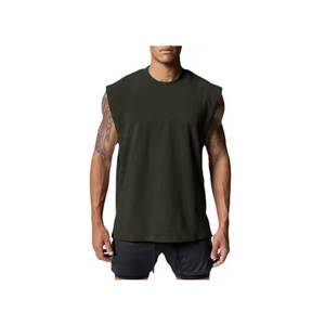 Débardeur de sport pour homme personnalisable, 100% polyester, léger, taille élastique, débardeur de musculation, respirant, séchage rapide - Product Image 2