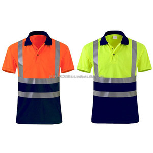 Camiseta de Seguridad Polo con Franjas Reflectantes, Camisetas de Trabajo para Hombre, Ropa de Trabajo de Alta Visibilidad, Camiseta Transpirable de Secado Rápido para Verano - Product Image 3