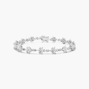 Bracelet en diamant de moissanite glacée de 7 pouces en argent 925 de qualité supérieure Bracelets de tennis Hip Hop en forme de poire pour sa mode romantique - Product Image 2