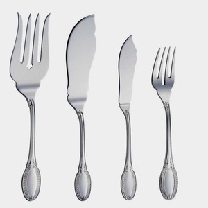 Juego de cubiertos de acero inoxidable de diseño real con mango plateado Regalo DE BODA ecológico de lujo para la escuela trasera - Product Image 6