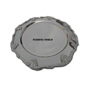 Plato de chocolate de acero inoxidable, plato de chocolate hecho a mano con acabado plateado, bandeja de chocolate de Metal de diseñador superventas - Product Image 1