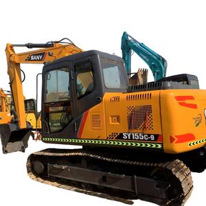 Excavadora Hidráulica de Orugas Usada SANY155C de 15 Toneladas, Mediana, con Bomba Sany y Motor Mitsubishi, con Inspección de Video - Product Image 1