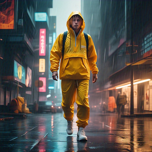 Personalizar amarillo cortavientos chándal hombres de alta calidad cremallera Sudadera con capucha pantalones de lluvia hombres senderismo montaña impermeable chándal - Product Image 3