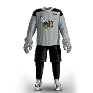 Conjunto de uniforme de hockey sobre hielo transpirable personalizable 2025, camisetas impresas por sublimación completa, bordado de poliéster, venta personalizada - Product Image 4