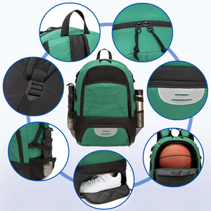 Wholesale <b>Basketball</b> Backpack with <b>Shoe</b> Compartment | Durable Sport Gear Travel Bag for Gym and Outdoors Sports - Product Image 6