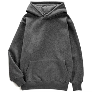 Sudadera con Capucha Extra Grande para Hombre, Color Sólido, Algodón French Terry, Informal, con Bolsillo, para Otoño - Product Image 5