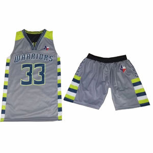 Ensemble de vêtements de sport de basket-ball en polyester personnalisable Uniformes réversibles à séchage rapide-Maillot et short avec nom d'équipe - Product Image 3