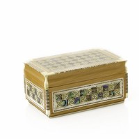 Boîte à bijoux en bois MDF égyptien faite à la main avec motif en relief pour montres, bagues, lunettes, pierres précieuses, colliers, emballage