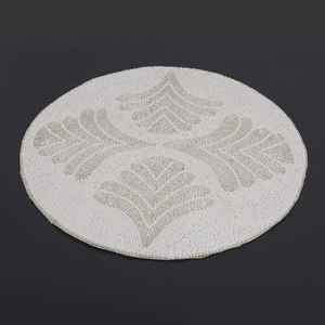 Napperon perlé Chargeur rond fait à la main pour salle à manger de luxe et décor de vacances Pièce unique perlé à la main, napperon, pendaison de crémaillère - Product Image 1