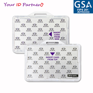 Porte-badge horizontal en plastique rigide avec blocage RFID - Product Image 5