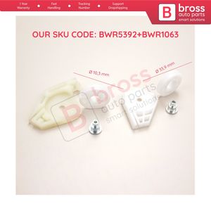 BWR5392 + BWR1063 régulateur de fenêtre avant gauche réparation coin câble rouleau poulie Clips broches ensembles pour Doblo MK1 MPV Van 119 223 - Product Image 6