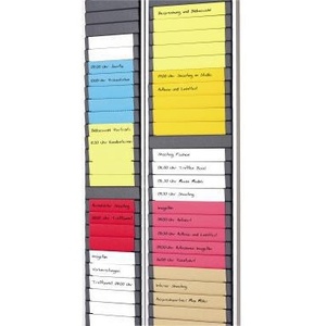 Panneaux d'affichage ULTRADEX en aluminium argenté avec 35 champs de planification et module T-Card - Product Image 3