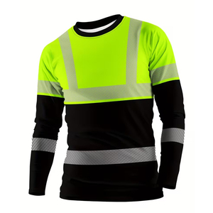 Vêtements de travail respirants et rapides avec bande réfléchissante pour les travailleurs masculins, t-shirts - Product Image 3